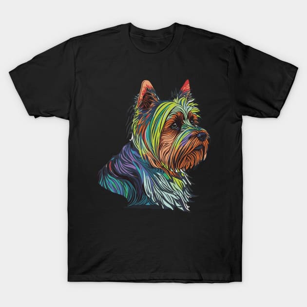 Yorkshire Terrier Dog Art T-Shirt by The Image Wizard